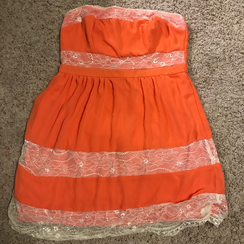 ❗️❗️price drop❗️❗️Orange and lace GB dress